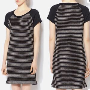 Sanctuary Women’s L Metallic Gold & Silver Sequin Tweed Dress Knee Length Boucle